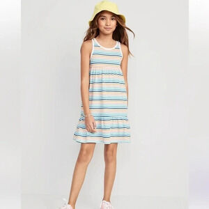 Sleeveless‎ Jersey-Knit Printed Swing Dress for Girls XXL (18)